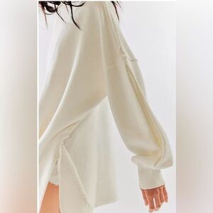 🔥Like New! FREE PEOPLE! 'Wonderful Pullover Sweater' in Snow White! SZ is M!